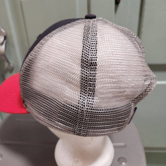 Patagonia Fitz Roy Hex Mountain Spellout Logo Mesh Trucker Snapback Hat Cap OSFA - Picture 7 of 11